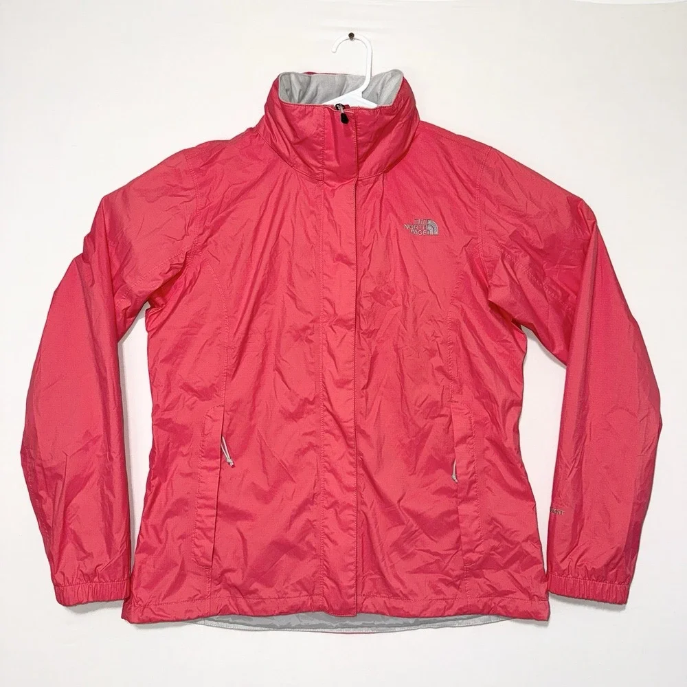 The North Face Hyvent Womens Jacket Large Hooded Windbreaker Rain Nylon Full Zip - Picture 1 of 11